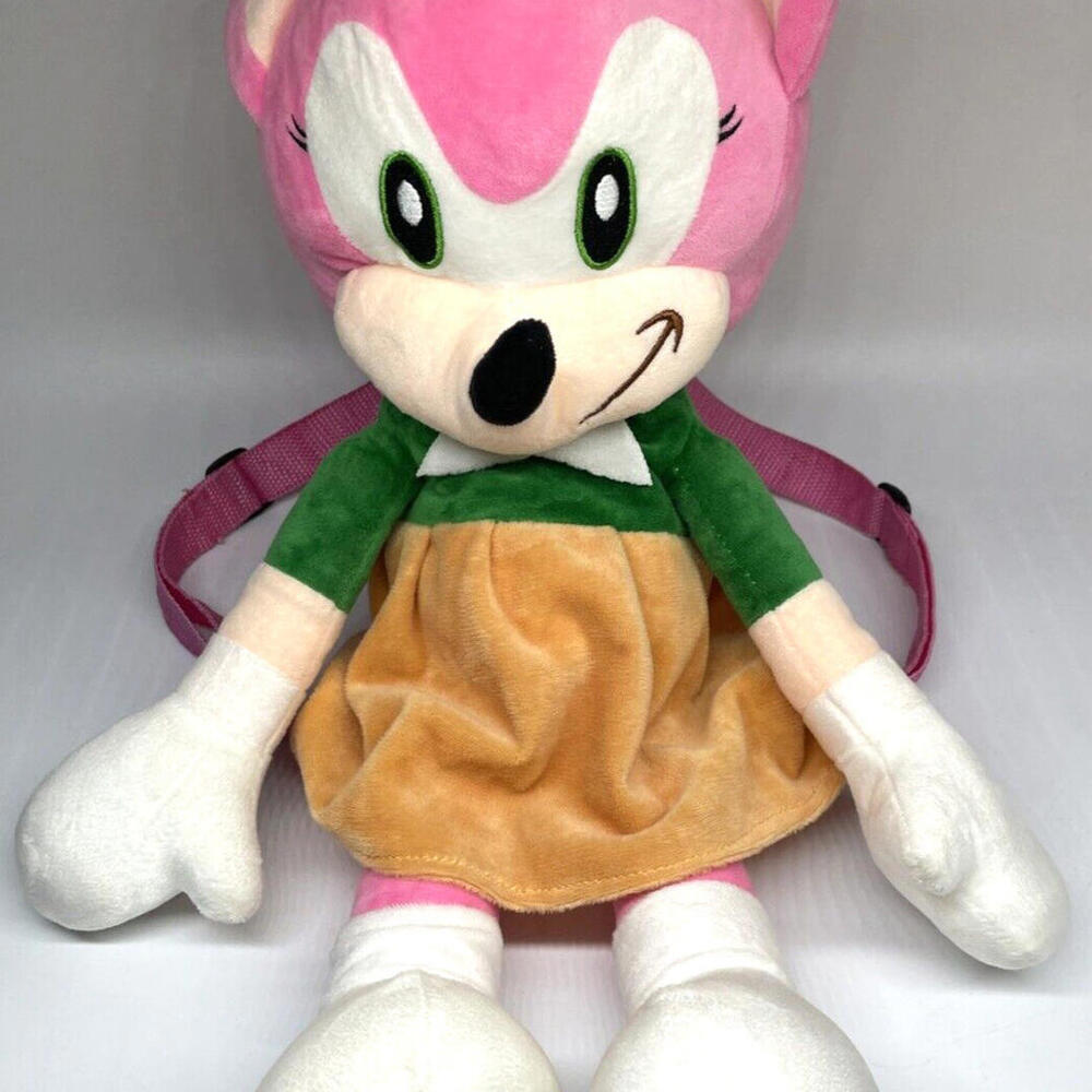 Amy Rose Plush Backpack Sonic The Hedgehog 20" RARE